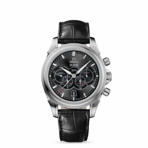 Omega De Ville Co-Axial 41 Chronograph 4 Counters Stainless Steel / Grey / Alligator 422.13.41.52.06.001 (42213415206001)